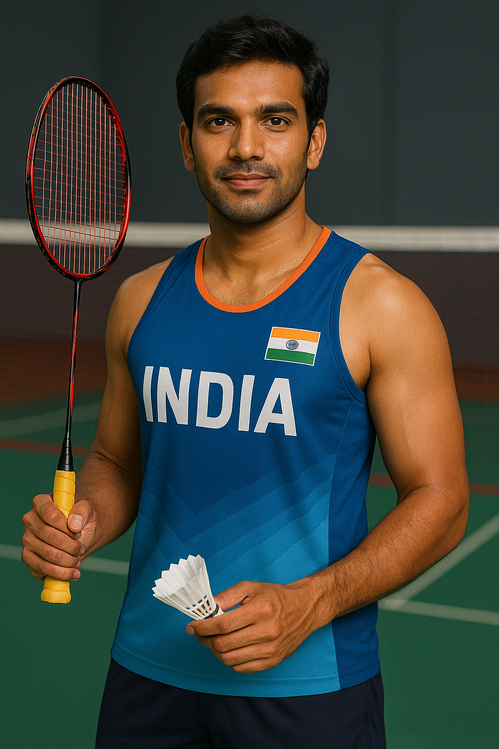 Male badminton star